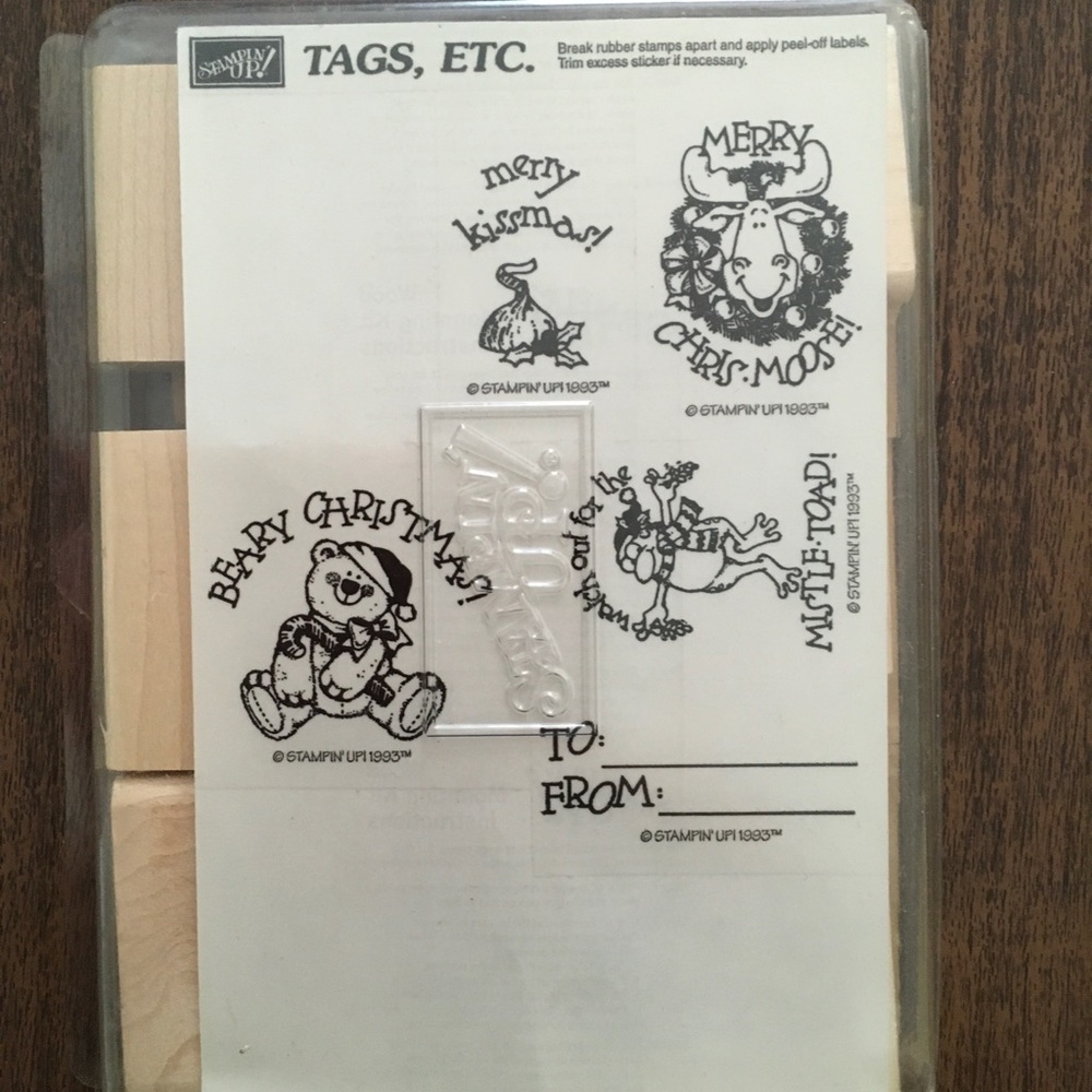 STAMPIN’ UP! Tags, Etc. Set of 8 Unmounted Stamps